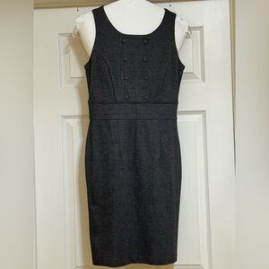 Merona Charcoal Plaid Sheath Sleeveless Dress